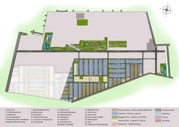 Purva Soukhyam plots masterplan HD by Puravankara Limited, Purva Land located in Guduvancheri, Chennai
